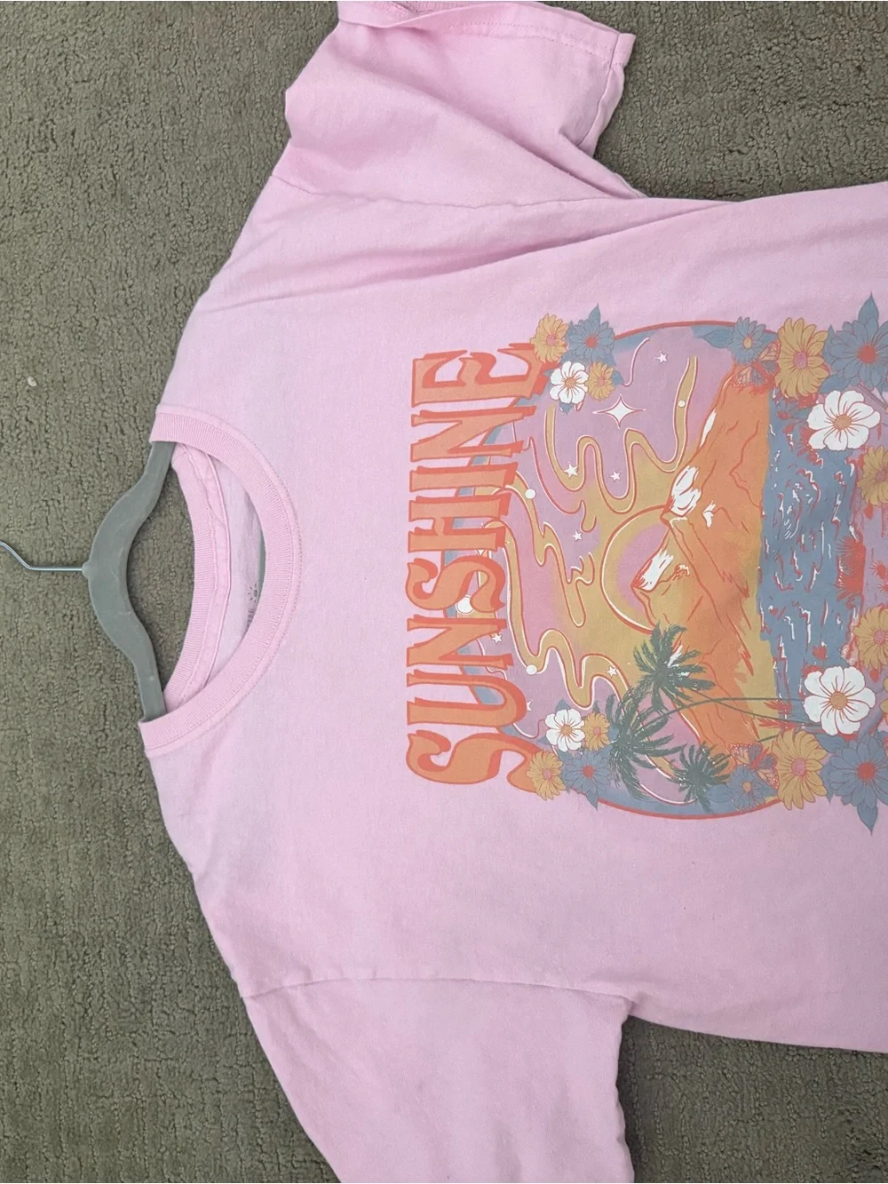 Lottie & Me Pink Graphic Tee - 'Sunshine' Print